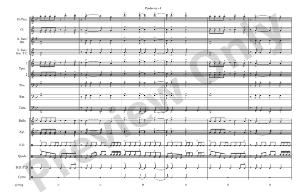 Livin' la Vida Loca – Marching Band Conductor Score & Parts (Digital Download)