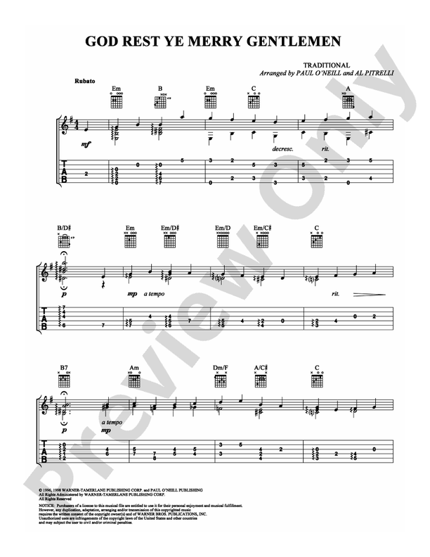 God Rest Ye Merry Gentlemen - Guitar TAB (Digital Download)