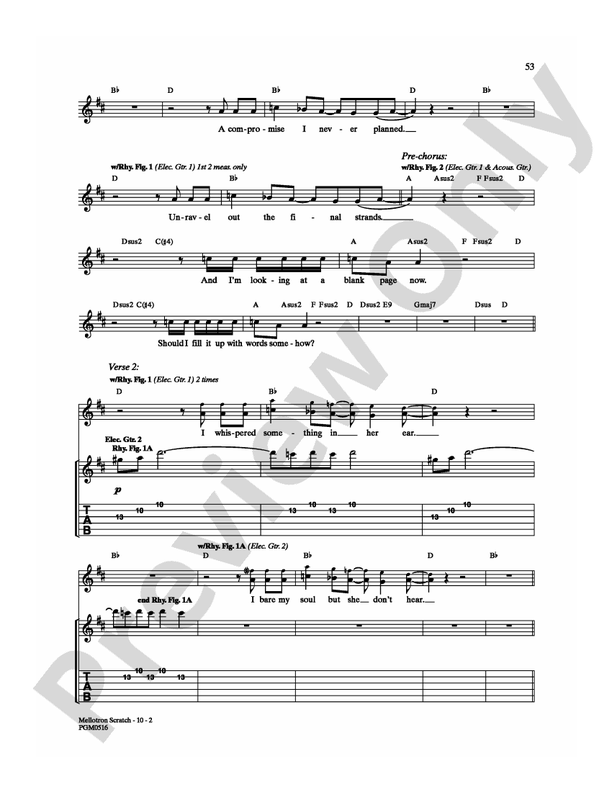 Mellotron Scratch - Guitar TAB (Digital Download)