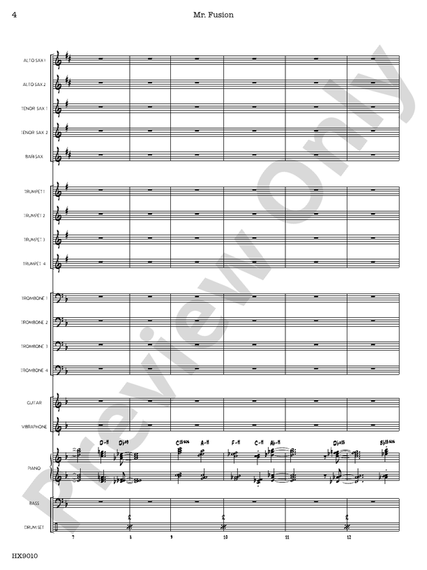 Mr. Fusion – Jazz Ensemble Conductor Score & Parts (Digital Download)