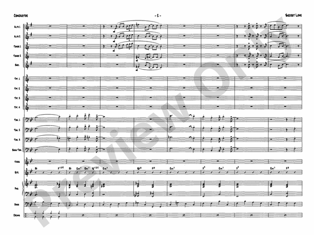 Secret Love (Arr. Dave Wolpe) - Jazz Ensemble Conductor Score & Parts(Digital Download)