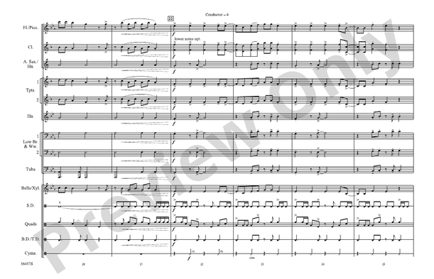 California Gurls – Marching Band Conductor Score & Parts (Digital Download)