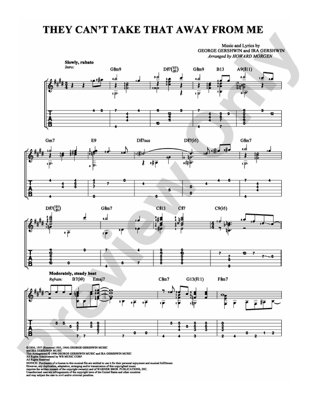 They Can't Take That Away From Me - Guitar TAB (Digital Download)