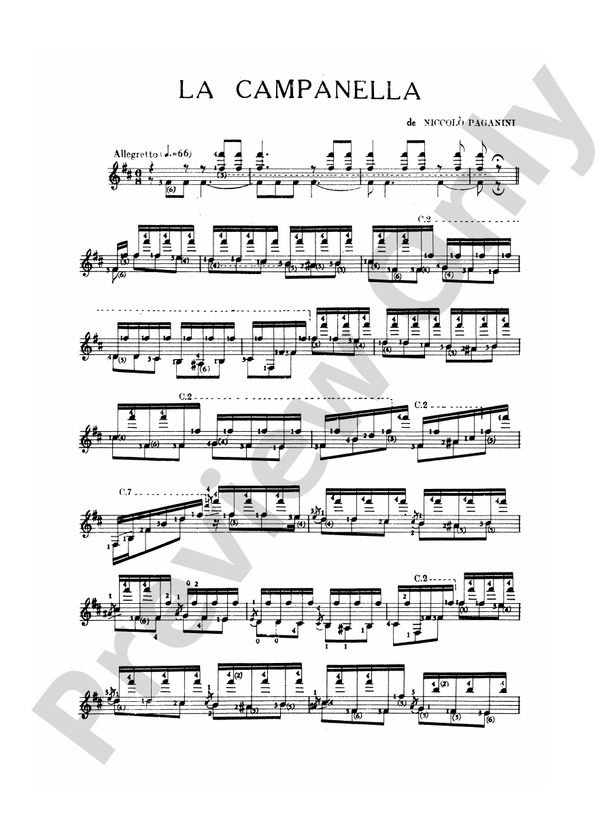 Paganini: La Campanella - Guitar (Digital Download)