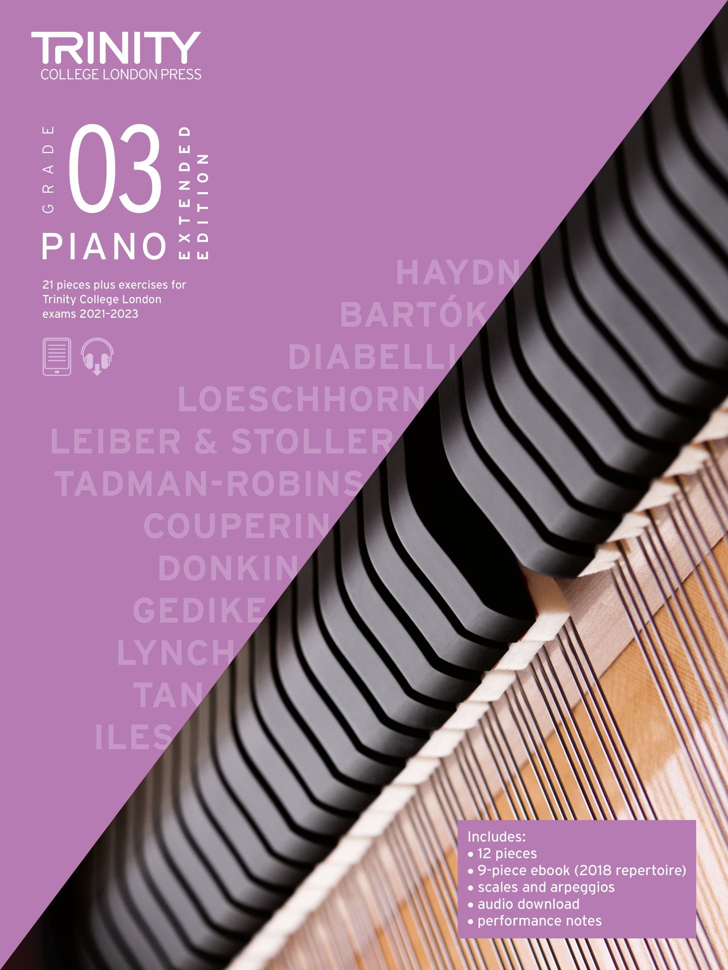 Trinity Piano Exam Pieces 2021-23 Extended Edition Grade 3 - Trinity College London TCL020543
