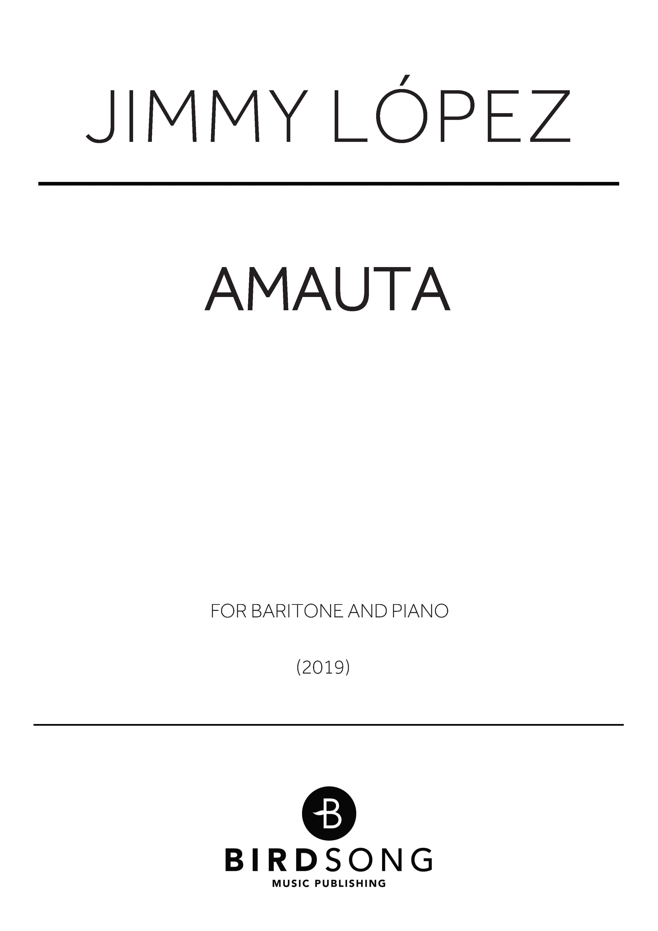 Amauta - Voice/Piano (Digital Download)