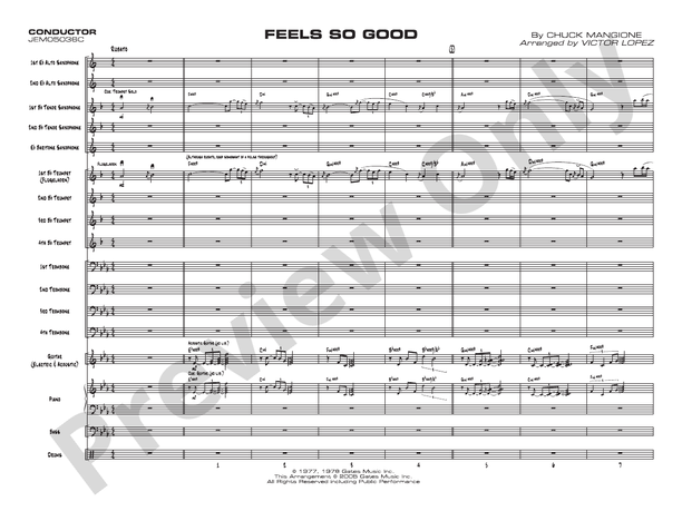 Feels So Good (Arr. Victor Lopez) – Jazz Ensemble Conductor Score & Parts (Digital Download)