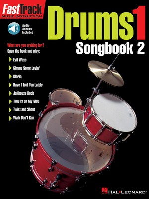 FastTrack Drums Songbook 2 - Level 1 - Drums Hal Leonard Drum Notation /CD