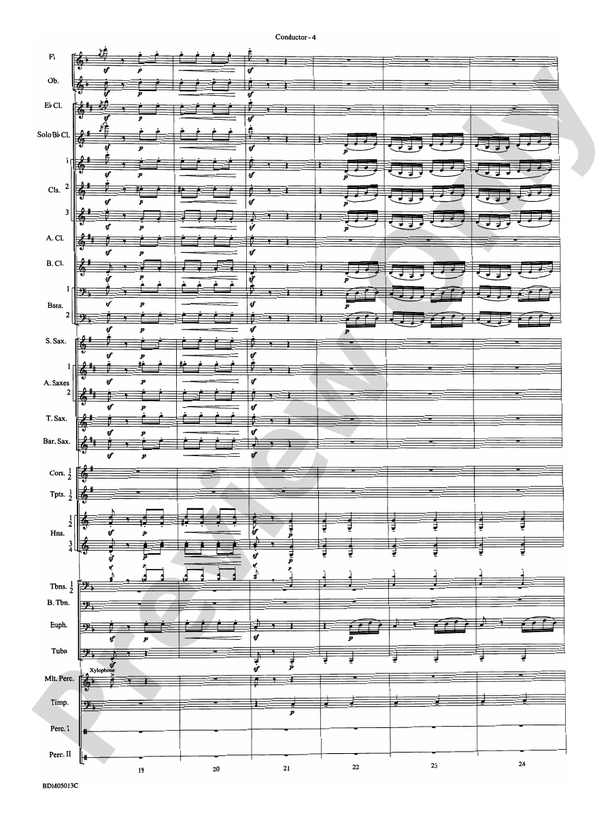 Pineapple Poll (Suite from the Ballet) - Concert Band Conductor Score & Parts (Digital Download)