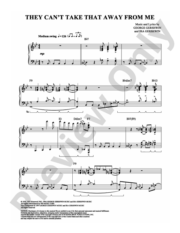 They Can't Take That Away From Me - DSM-PS-0001169 - Piano (Digital Download)