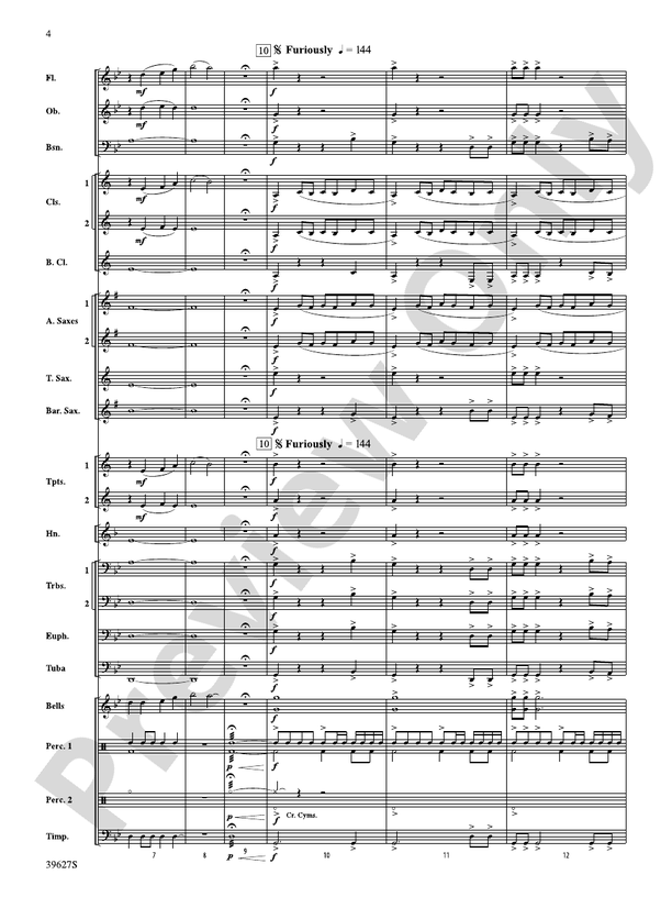 Flash Flood - Concert Band Conductor Score & Parts (Digital Download)