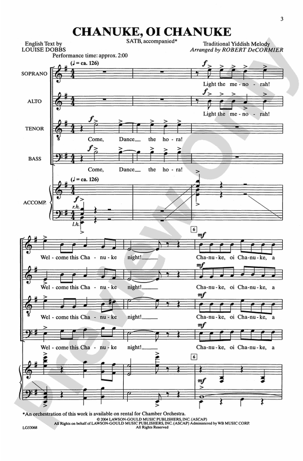 Chanuke, Oi Chanuke – SATB Choral Octavo (Digital Download)