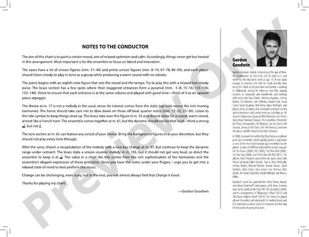 Change Is Good – Jazz Ensemble Conductor Score & Parts (Digital Download)