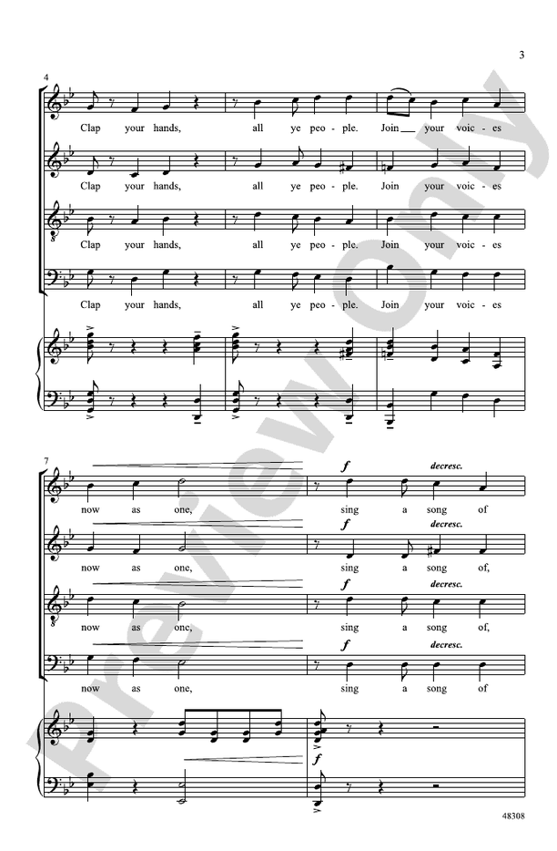 Clap Your Hands! – SATB Choral Octavo (Digital Download)