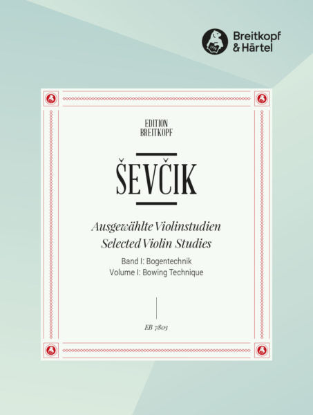 Sevcik - Selected Violin Studies Volume 1 & Volume 2 - Violin Breitkopf EB9421