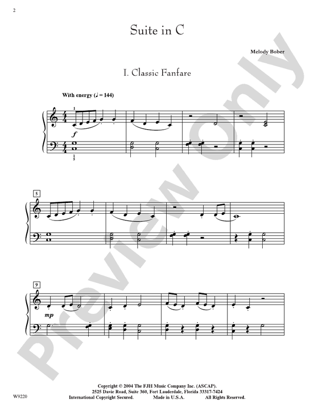 Suite in C - Piano (Digital Download)