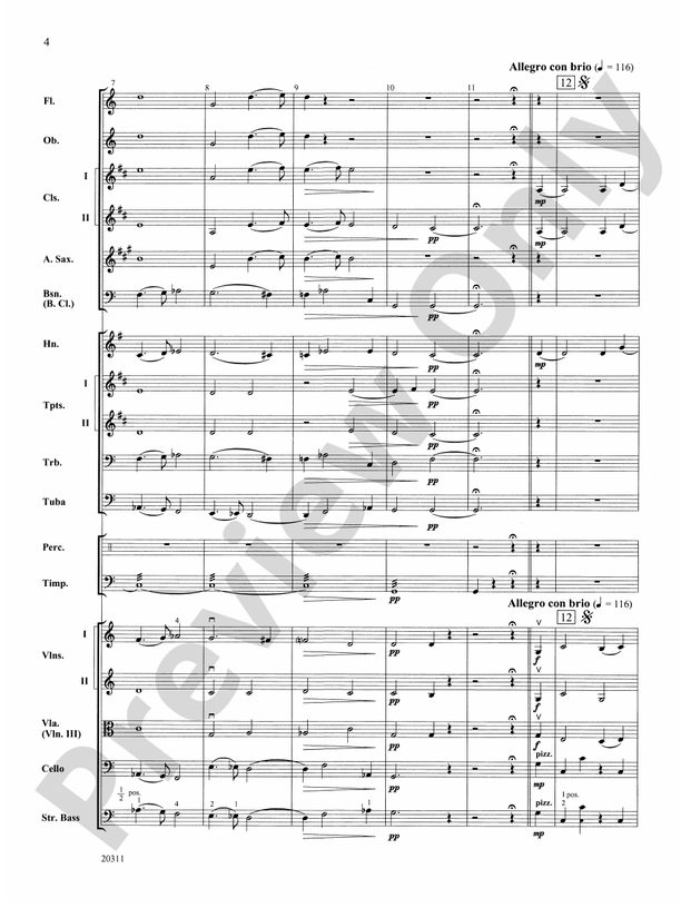 Symphony No. 1 (4th Movement ) – Full Orchestra Conductor Score & Parts (Digital Download)