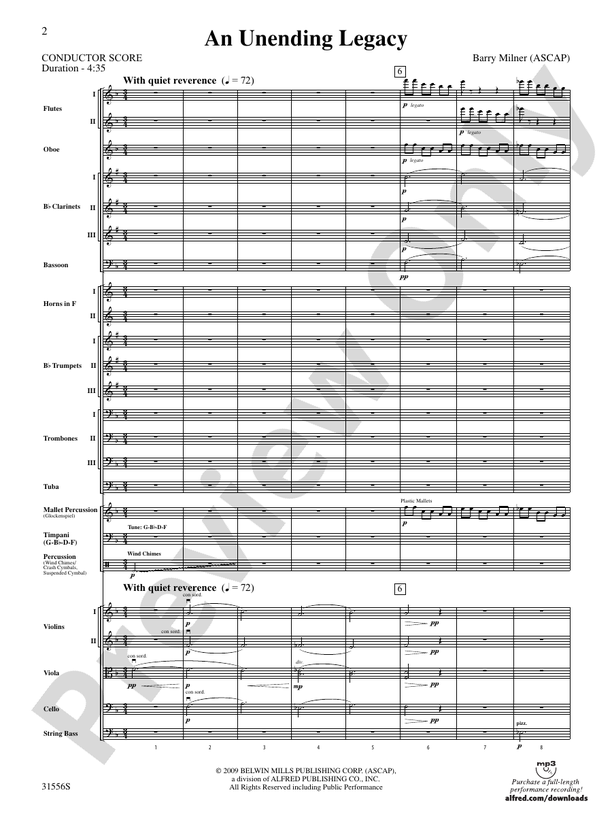 An Unending Legacy – Full Orchestra Conductor Score & Parts (Digital Download)