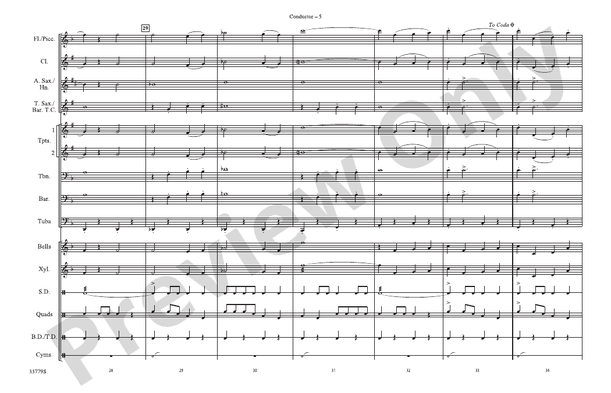Stars and Stripes Forever – Marching Band Conductor Score & Parts (Digital Download)