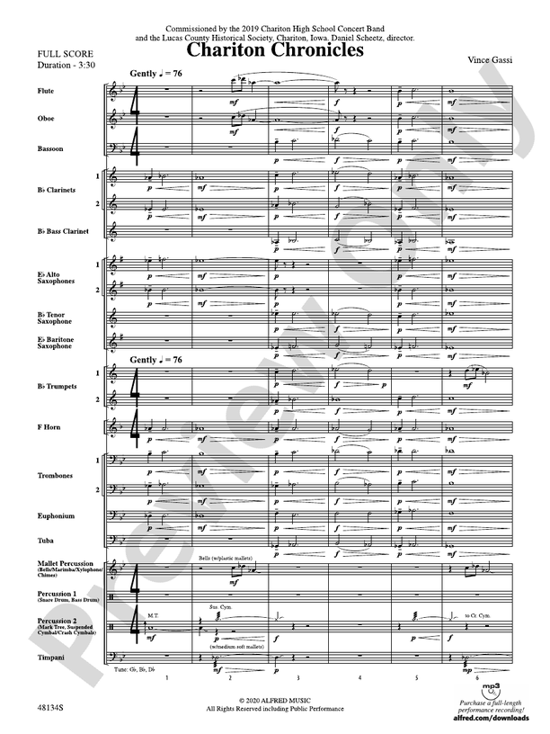 Chariton Chronicles - Concert Band Conductor Score & Parts (Digital Download)