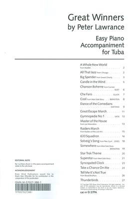 Great Winners for Tuba - Piano Accompaniment Only Brasswind BW0137PA