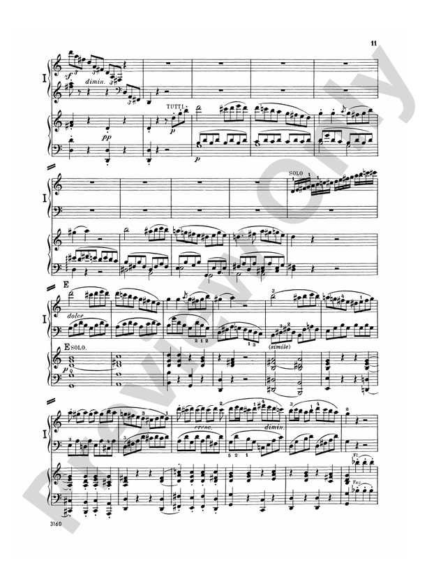 Beethoven - Piano Concerto No. 1 in C Major, Opus 15 - 2 Piano, 4 Hands (Digital Download)