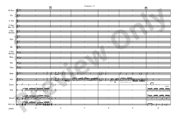 Blues in the Night – Marching Band Conductor Score & Parts (Digital Download)