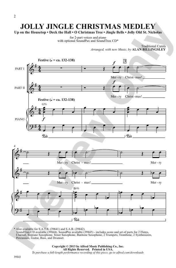 Jolly Jingle Christmas Medley – 2-Part Choral Octavo (Digital Download)