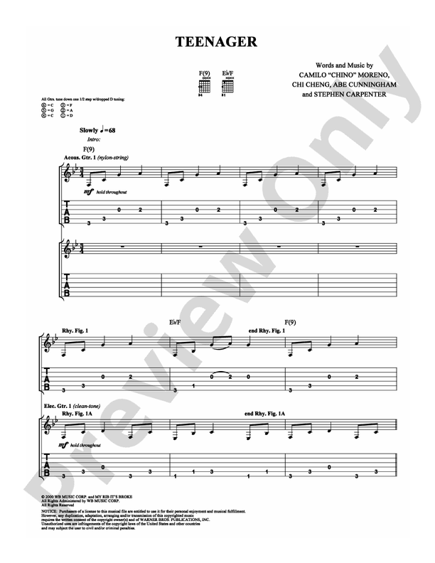 Teenager - Guitar TAB (Digital Download)