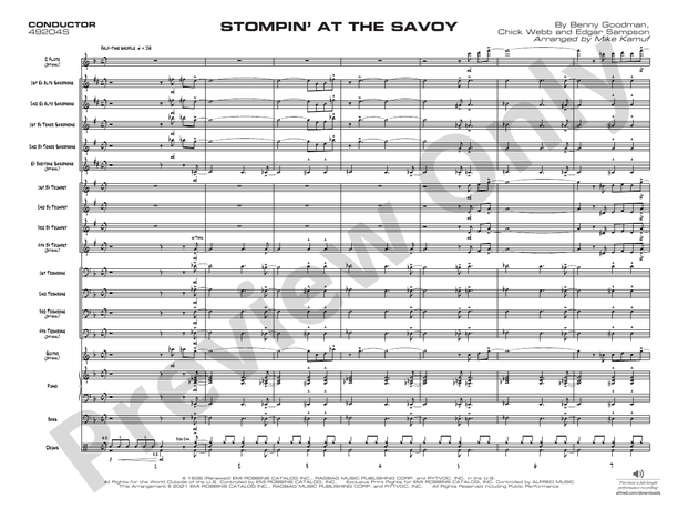 Stompin' at the Savoy – Jazz Ensemble Conductor Score & Parts (Digital Download)
