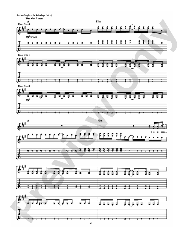 Caught in the Rain - Guitar TAB (Digital Download)