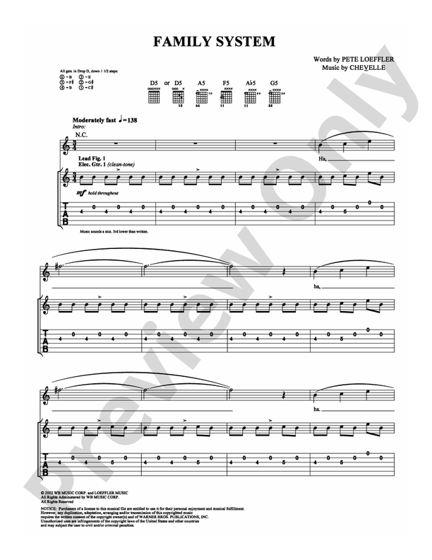 Family System - Guitar TAB (Digital Download)