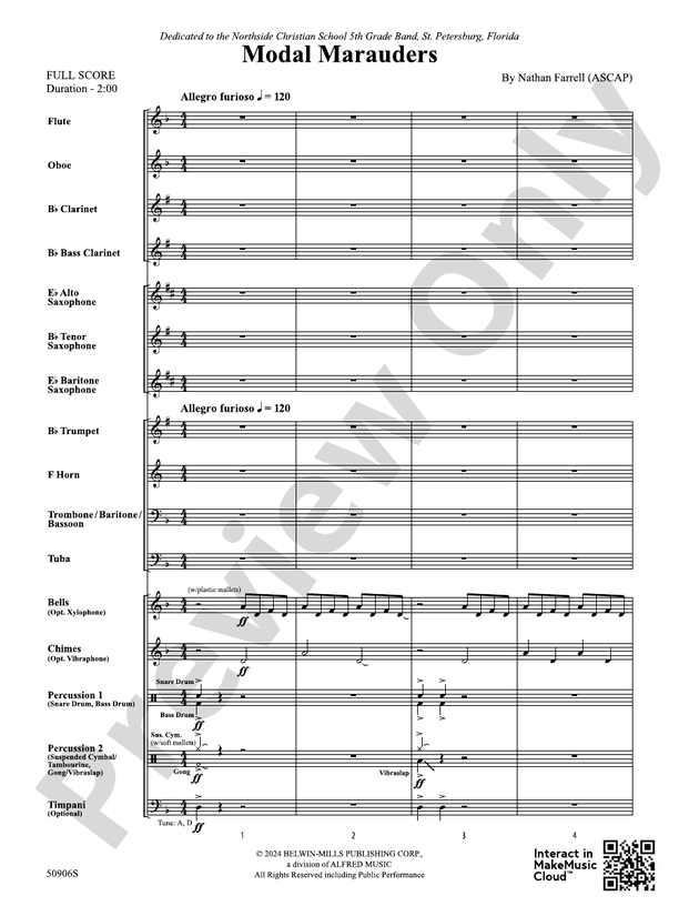 Modal Marauders – Concert Band Conductor Score & Parts (Digital Download)