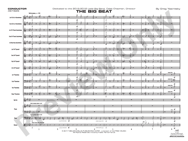 The Big Beat – Jazz Ensemble Conductor Score & Parts (Digital Download)