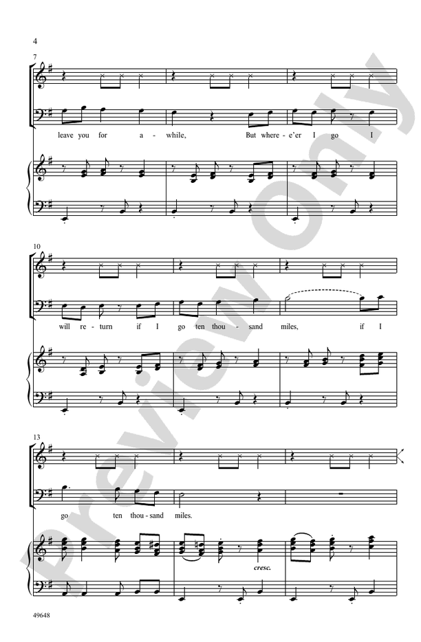Ten Thousand Miles - SAB Choral Octavo (Digital Download)
