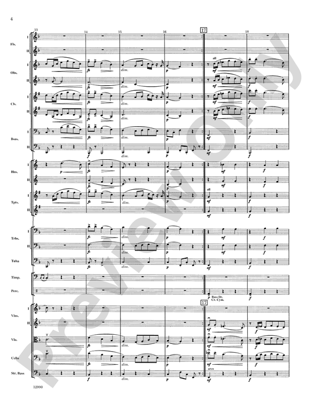 Slavonic Dance No. 4 (Op. 46) – Full Orchestra Conductor Score & Parts (Digital Download)