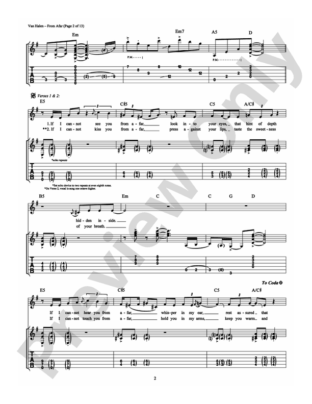 From Afar - Guitar TAB (Digital Download)