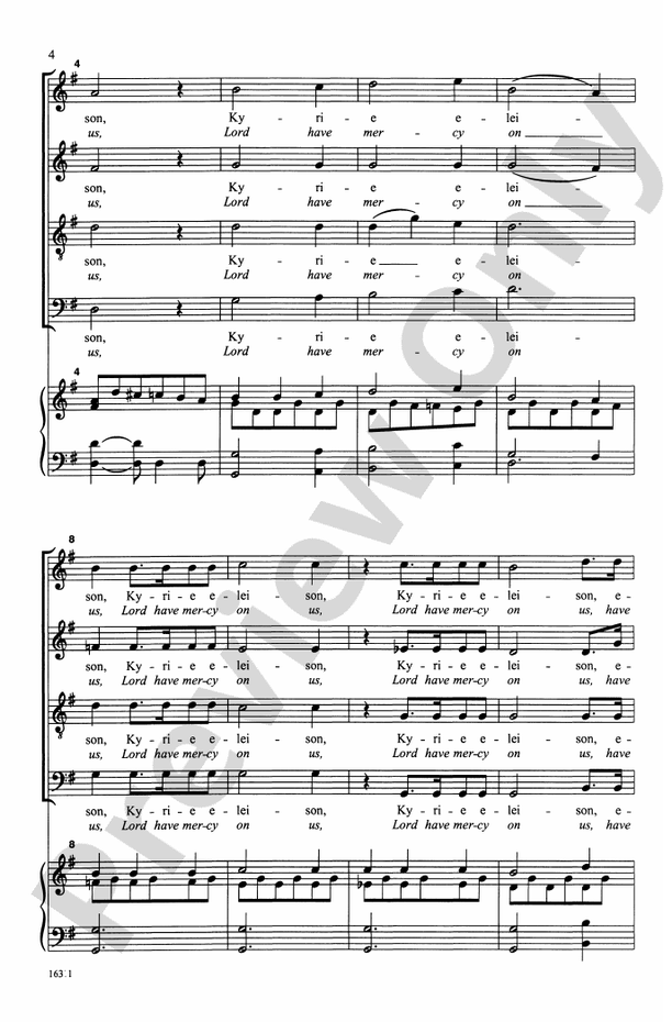 Kyrie (from Mass in G) – SATB Choral Octavo (Digital Download)