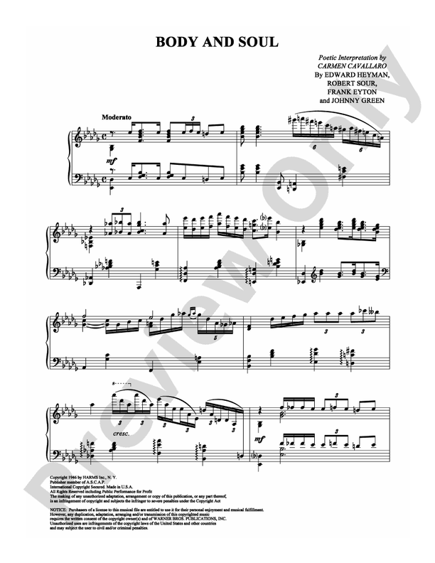 Body and Soul - DSM-PS-0001948 - Piano (Digital Download)