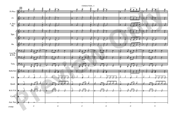 Black Eyes – Marching Band Conductor Score & Parts (Digital Download)