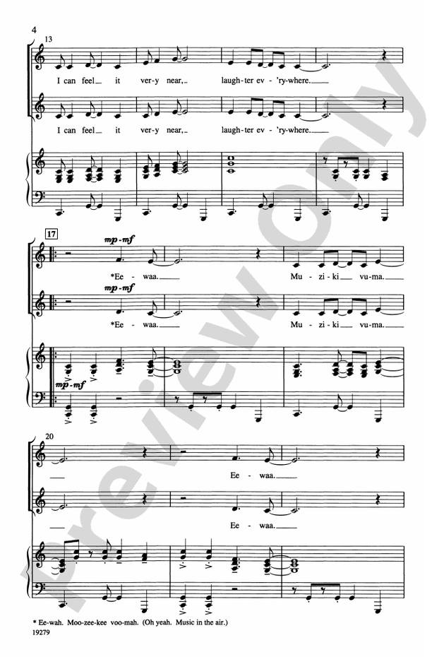 Muziki Vuma (Music in the Air - Swahili) – 2-Part Choral Octavo (Digital Download)