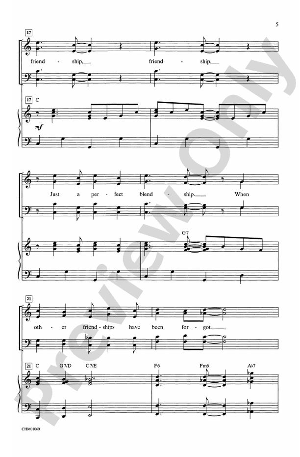 Friendship – SATB Choral Octavo (Digital Download)