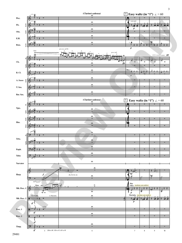 Casey at the Bat - Concert Band Conductor Score & Parts (Digital Download)