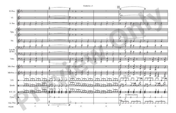 Die Another Day / Live and Let Die / James Bond Theme – Marching Band Conductor Score & Parts (Digital Download)