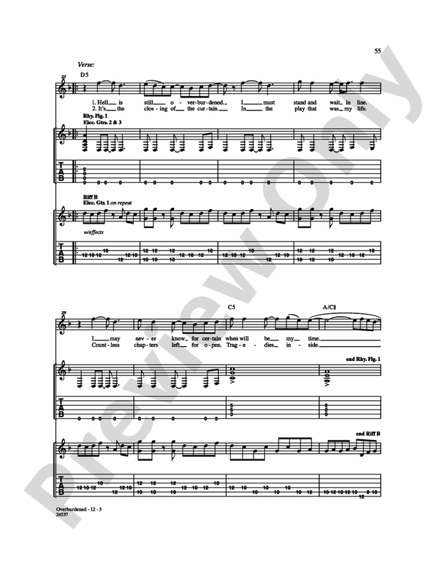 Overburdened - Guitar TAB (Digital Download)