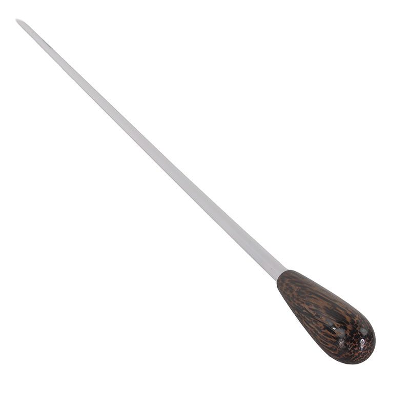 Takt White Conductors Baton with Large Plain Tigerwood Handle 15"
