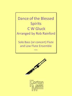 Dance Of The Blessed Spirits - Solo Bass or Concert Flute and Low Flute Ensemble - Christoph Willibald von Gluck - Flute Forton Music Flute Ensemble Score/Parts
