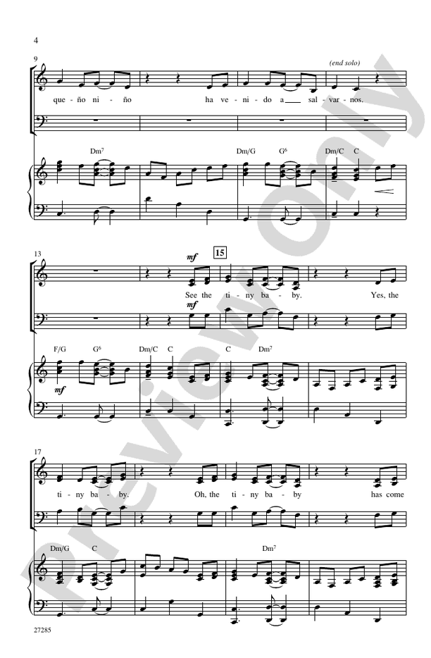 El Pequeño Nino (The Tiny Baby) – 3-Part Mixed Choral Octavo (Digital Download)