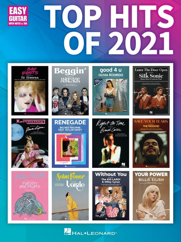 Top Hits of 2021 for Easy Guitar With Notes & Tab - Hal Leonard