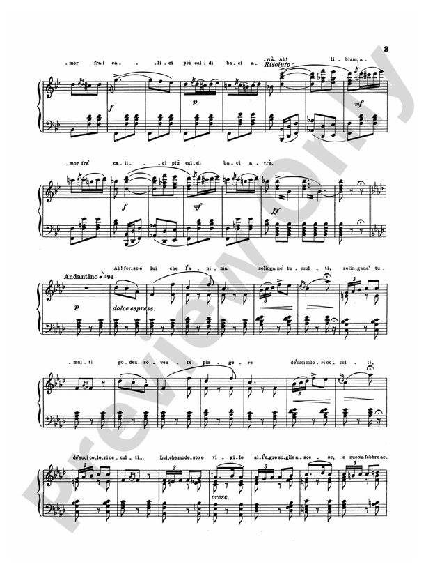 Telemann - Verdi Album of Three Overtures - Piano Solo (Digital Download)